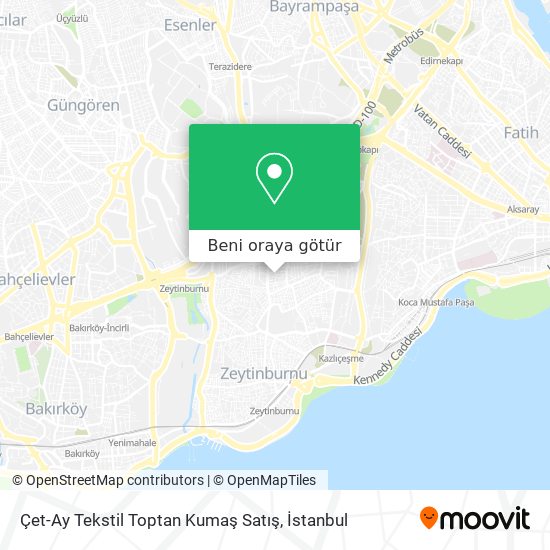 Çet-Ay Tekstil Toptan Kumaş Satış harita