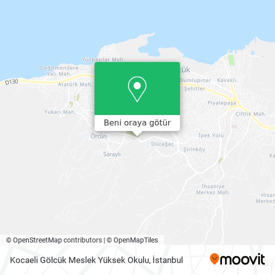 Kocaeli Gölcük Meslek Yüksek Okulu harita