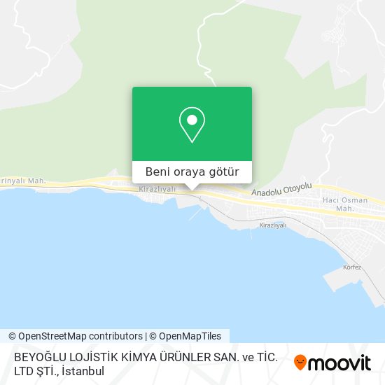 BEYOĞLU LOJİSTİK KİMYA ÜRÜNLER SAN. ve TİC. LTD ŞTİ. harita