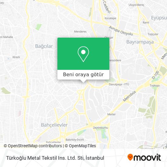 Türkoğlu Metal Tekstil Ins. Ltd. Sti harita