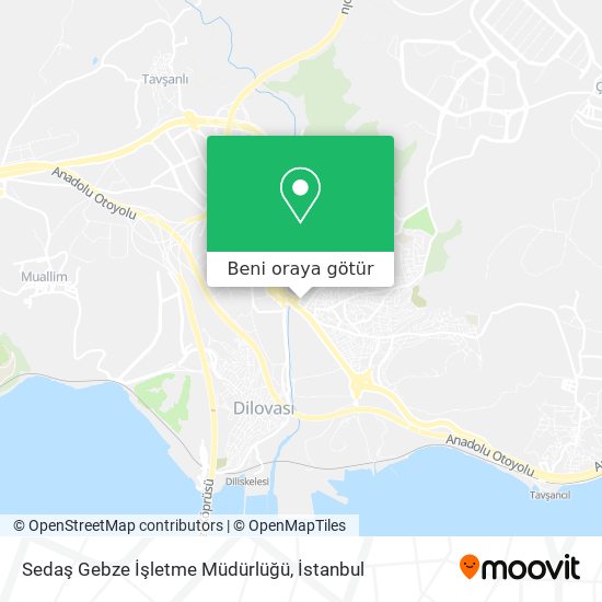 Sedaş Gebze İşletme Müdürlüğü harita