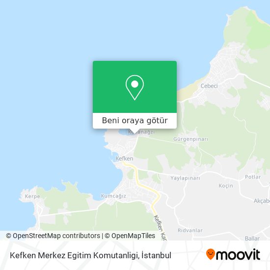 Kefken Merkez Egitim Komutanligi harita