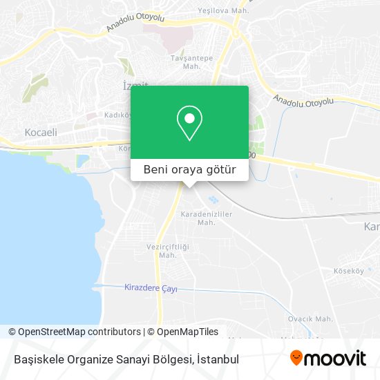Başiskele Organize Sanayi Bölgesi harita