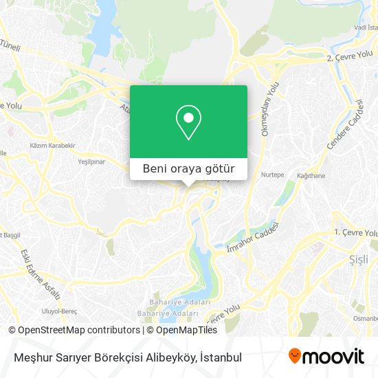 Meşhur Sarıyer Börekçisi Alibeyköy harita