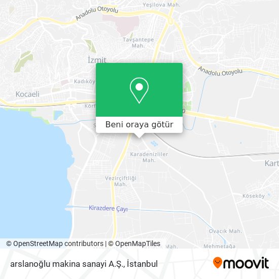 arslanoğlu makina sanayi A.Ş. harita