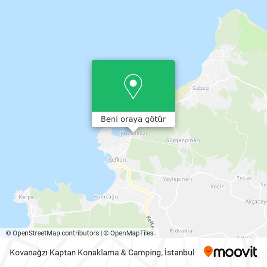 Kovanağzı Kaptan Konaklama & Camping harita