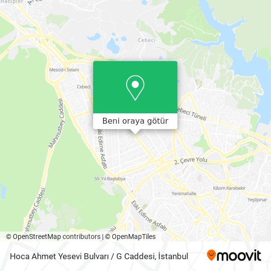Hoca Ahmet Yesevi Bulvarı / G Caddesi harita