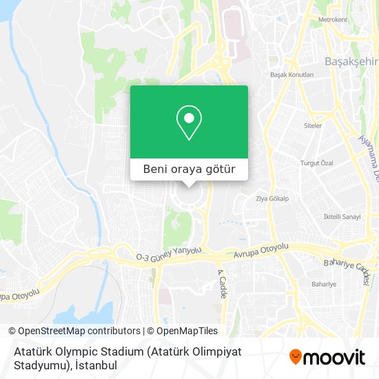Atatürk Olympic Stadium (Atatürk Olimpiyat Stadyumu) harita