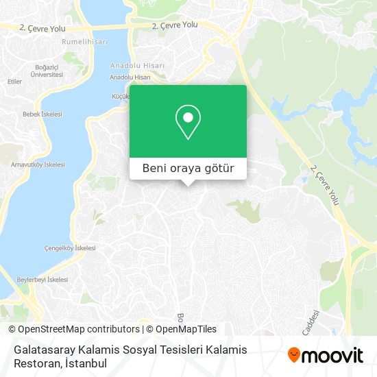 Galatasaray Kalamis Sosyal Tesisleri Kalamis Restoran harita