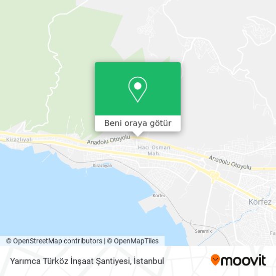 Yarımca Türköz İnşaat Şantiyesi harita