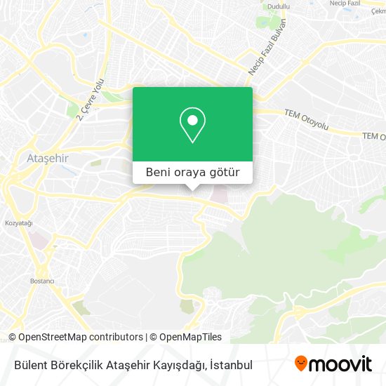 Bülent Börekçilik Ataşehir Kayışdağı harita