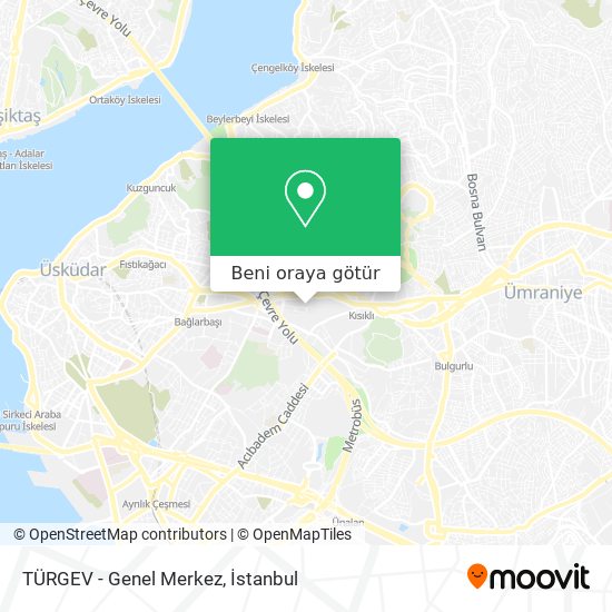 TÜRGEV - Genel Merkez harita