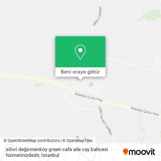 silivri değirmenköy green cafe aile cay bahcesi hizmetinizdedir harita