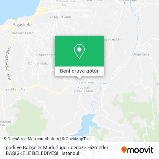 park ve Bahçeler Müdürlüğü / cenaze Hizmetleri BAŞISKELE BELEDIYESI. harita