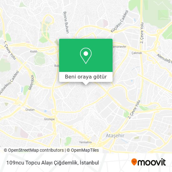 109ncu Topcu Alayı Çiğdemlik harita