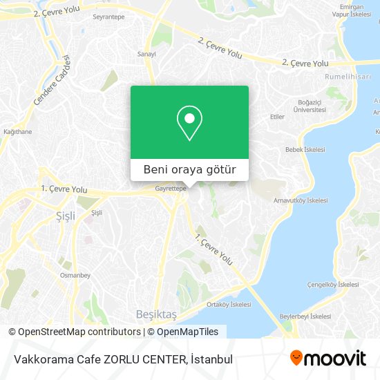 Vakkorama Cafe ZORLU CENTER harita