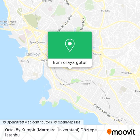 Ortaköy Kumpir (Marmara Üniverstesi) Göztepe harita