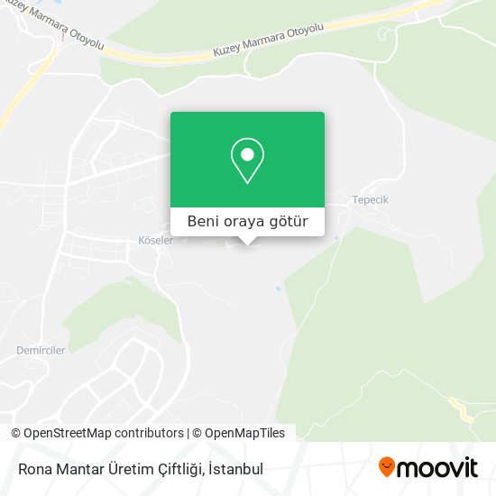 Rona Mantar Üretim Çiftliği harita