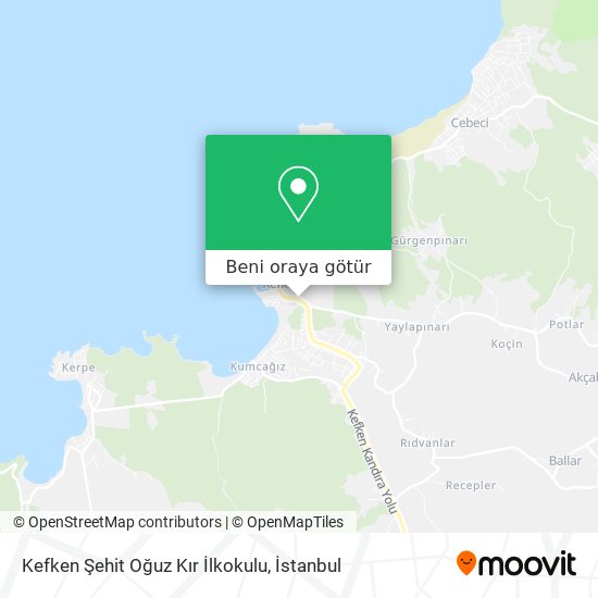 Kefken Şehit Oğuz Kır İlkokulu harita