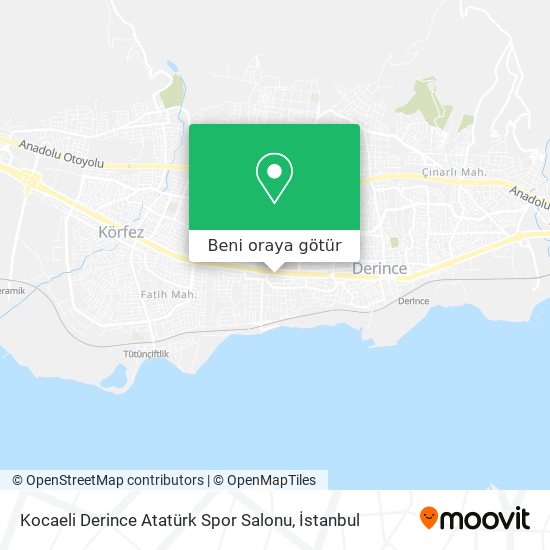 Kocaeli Derince Atatürk Spor Salonu harita