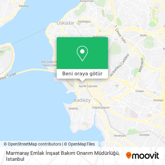 Marmaray Emlak İnşaat Bakım Onarım Müdürlüğü harita