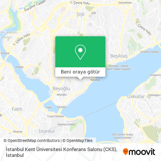 İstanbul Kent Üniversitesi Konferans Salonu (CKS) harita