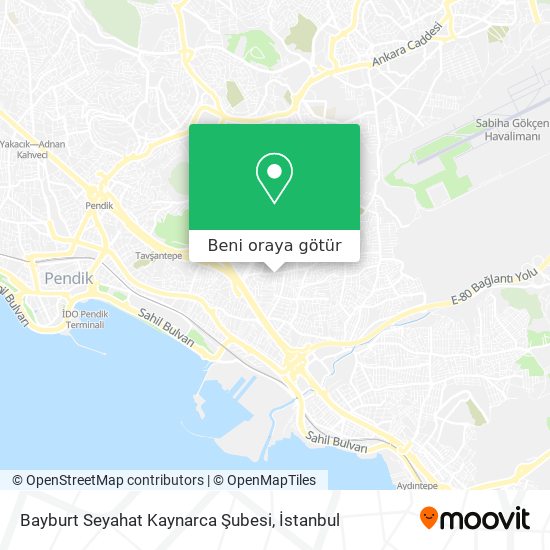 Bayburt Seyahat Kaynarca Şubesi harita