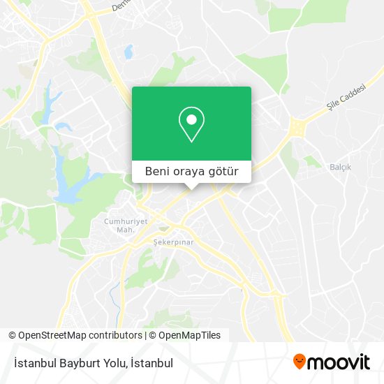 İstanbul Bayburt Yolu harita
