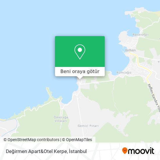 Değirmen Apart&Otel Kerpe harita