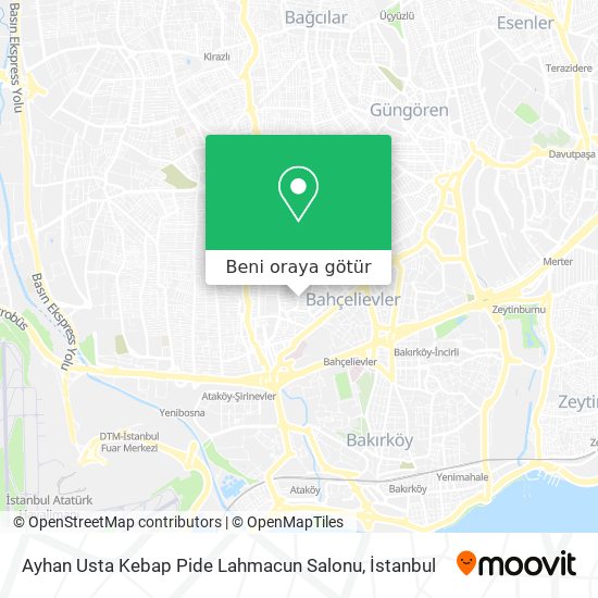 Ayhan Usta Kebap Pide Lahmacun Salonu harita