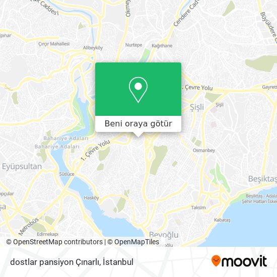 dostlar pansiyon Çınarlı harita