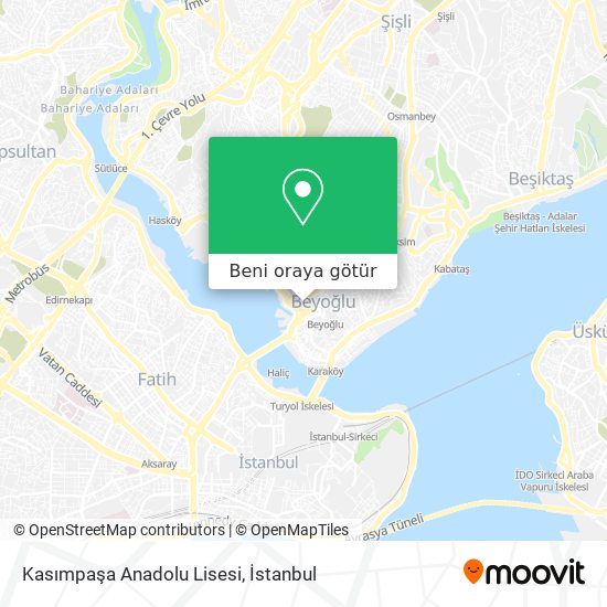 Kasımpaşa Anadolu Lisesi harita