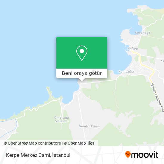 Kerpe Merkez Cami harita