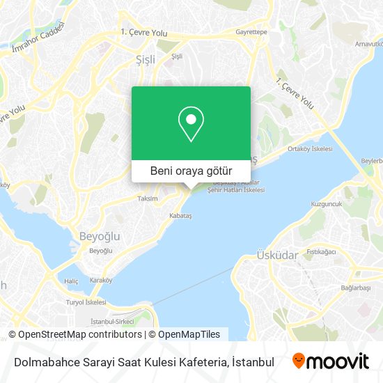 Dolmabahce Sarayi Saat Kulesi Kafeteria harita