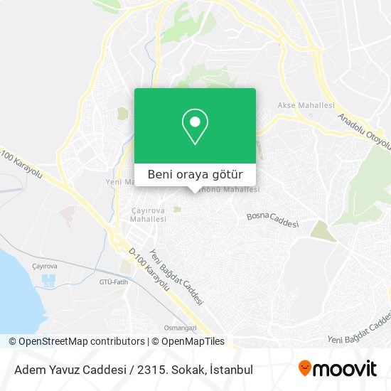 Adem Yavuz Caddesi / 2315. Sokak harita