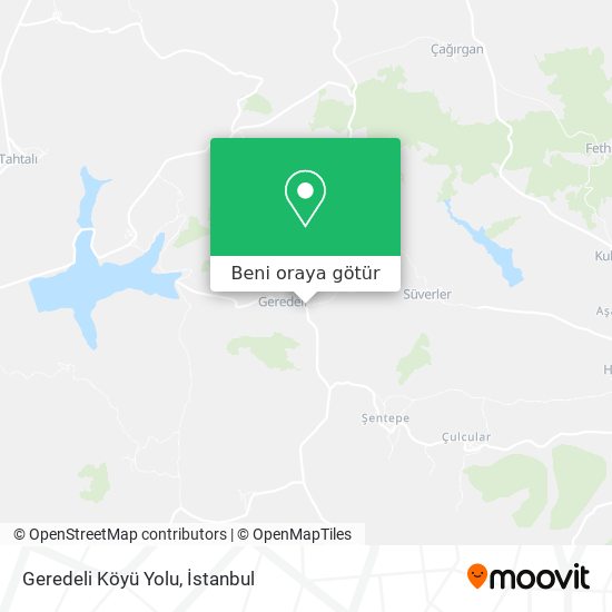 Geredeli Köyü Yolu harita