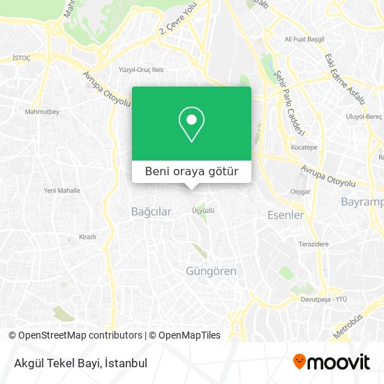 Akgül Tekel Bayi harita