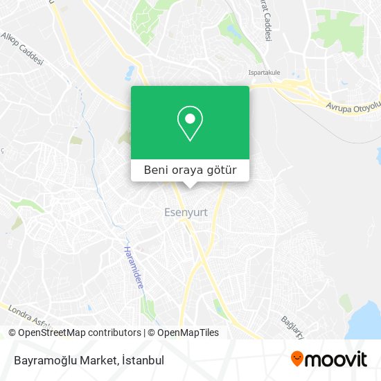 Bayramoğlu Market harita