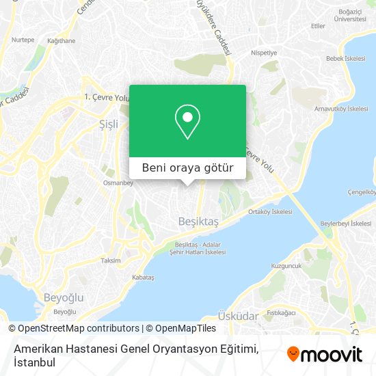 Amerikan Hastanesi Genel Oryantasyon Eğitimi harita