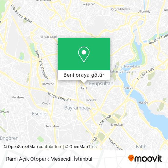 Rami Açık Otopark Mesecidi harita