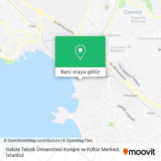 Gebze Teknik Üniversitesi Kongre ve Kültür Merkezi harita