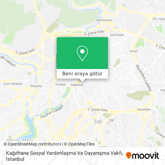 Kağıthane Sosyal Yardımlaşma Ve Dayanışma Vakfı harita