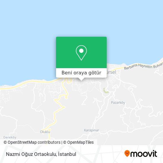Nazmi Oğuz Ortaokulu harita