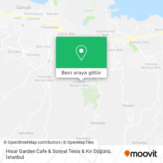 Hisar Garden Cafe & Sosyal Tesis & Kır Düğünü harita