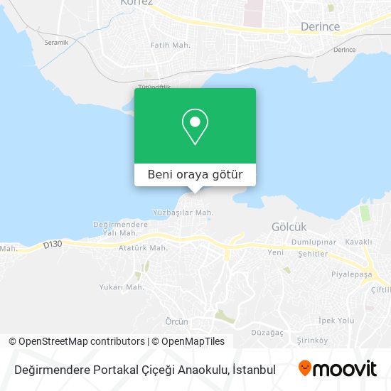 Değirmendere Portakal Çiçeği Anaokulu harita
