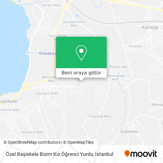 Özel Başiskele Bizim Kız Öğrenci Yurdu harita