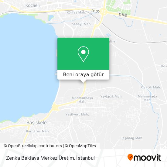 Zenka Baklava Merkez Üretim harita