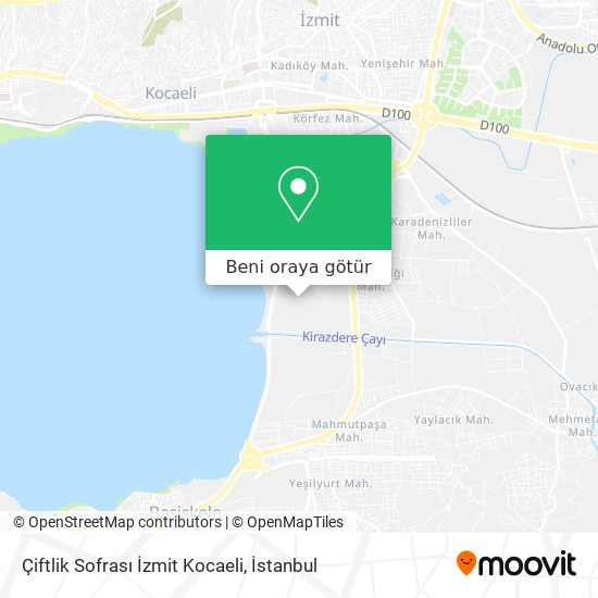 Çiftlik Sofrası İzmit Kocaeli harita