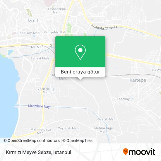 Kırmızı Meyve Sebze harita