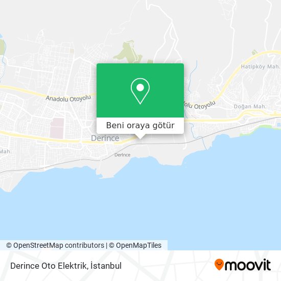 Derince Oto Elektrik harita